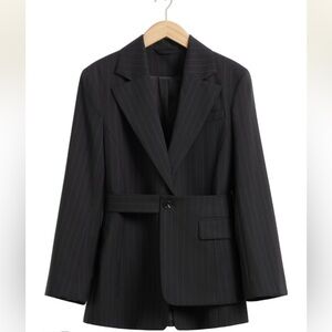 & Other Stories Oversized Reconstructed Pinstripe Blazer (NWT)
